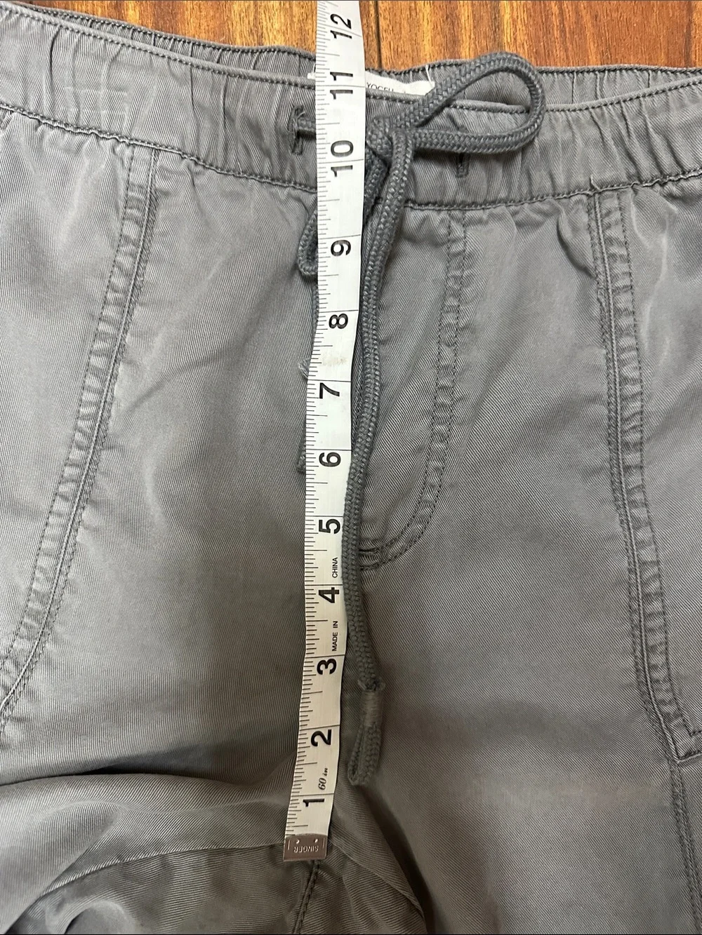 Nicole Miller Gray Drawstring Pants large